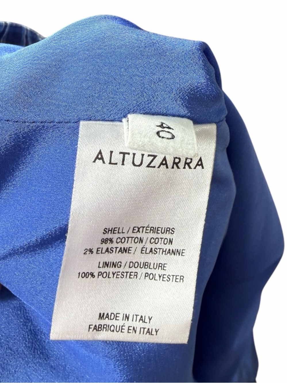 Altuzarra Blue Plaid Sleeveless Sheath Dress. Fitted Cotton - Picture 7 of 8